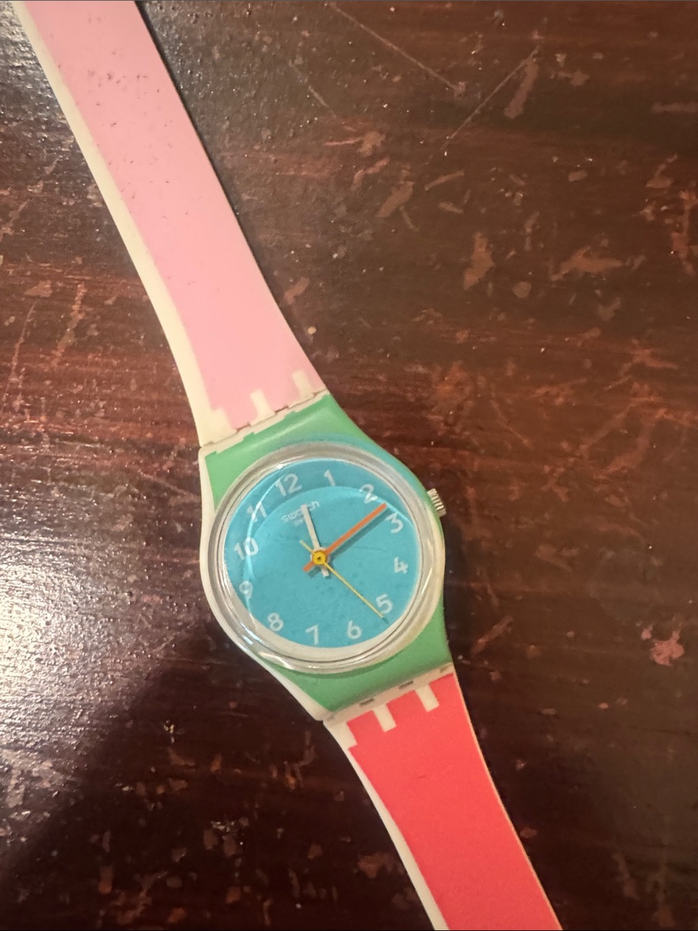 Colorblock Swatch Watch - Pink, Coral, Mint & Turquoise